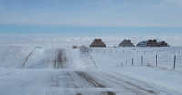 Wintry dirt road